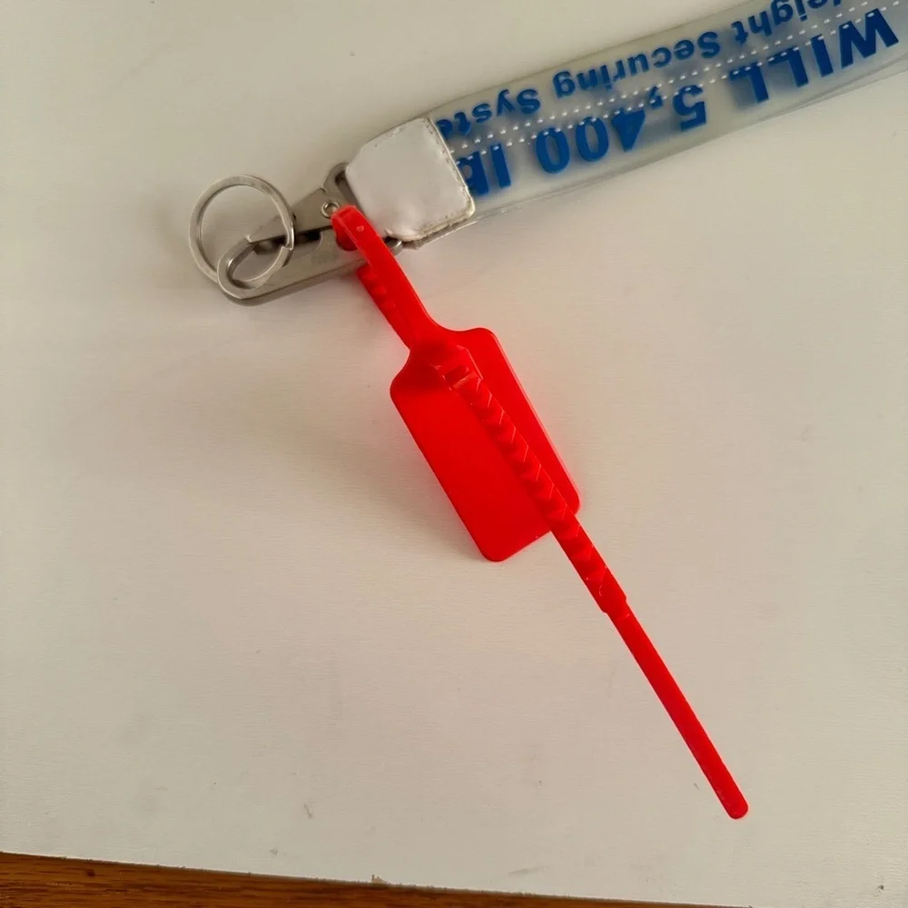 Off-White Rubber Industrial keychain lanyard, wrist strap 100% Authentic RARE